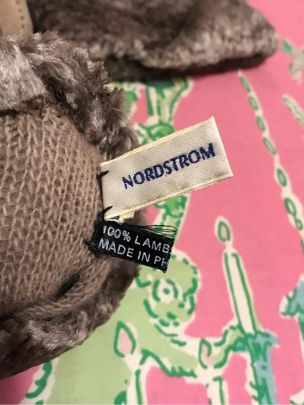 Vintage Nordstrom lambs wool suede gloves size 8